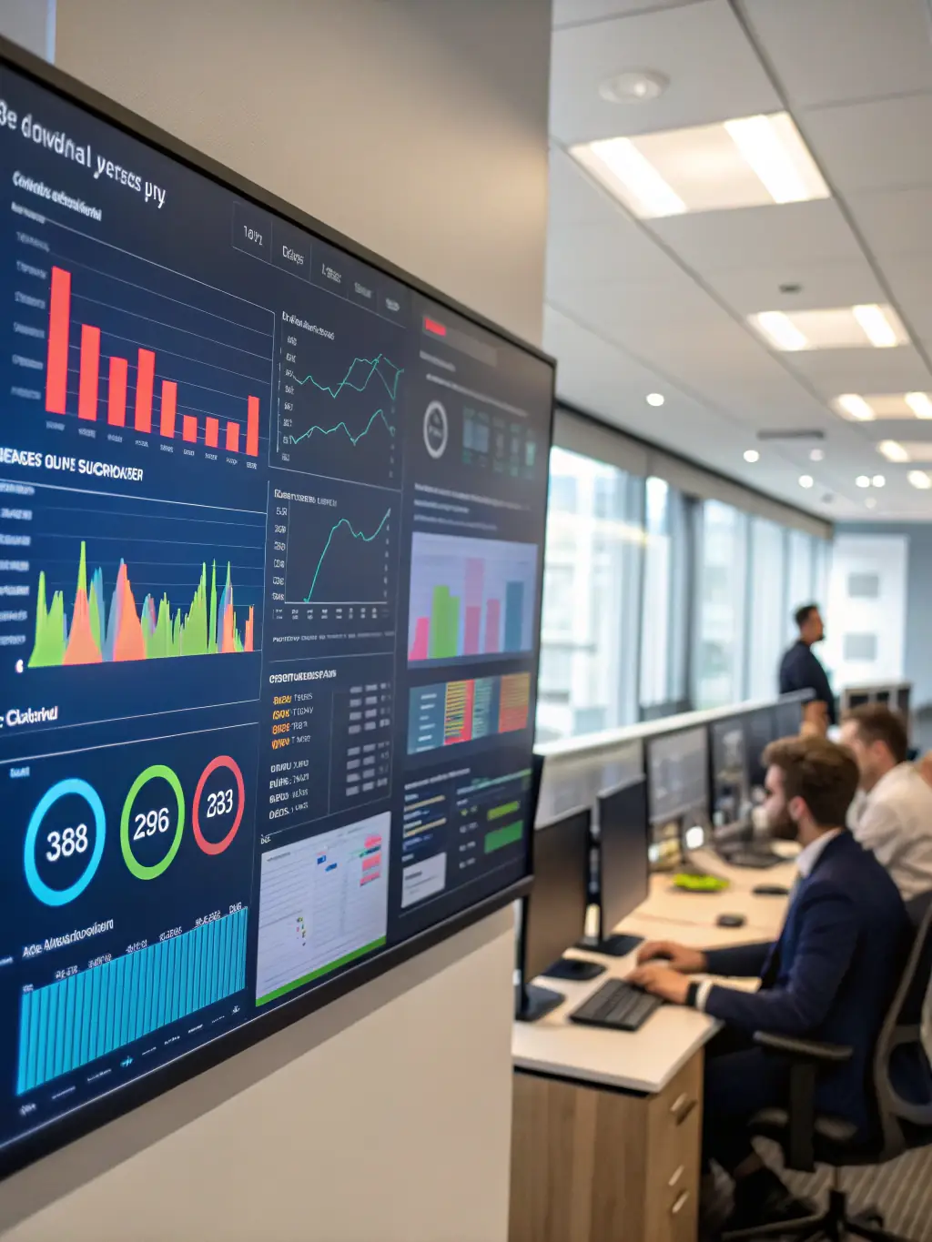 A visualization dashboard displaying key performance indicators, demonstrating the practical application of the Data Visualization course.