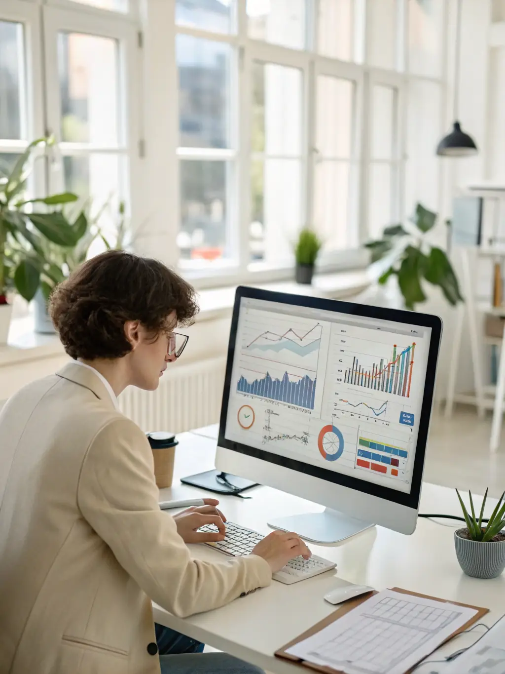 A professional using data visualization tools to present insights from a large dataset, highlighting the importance of data storytelling.