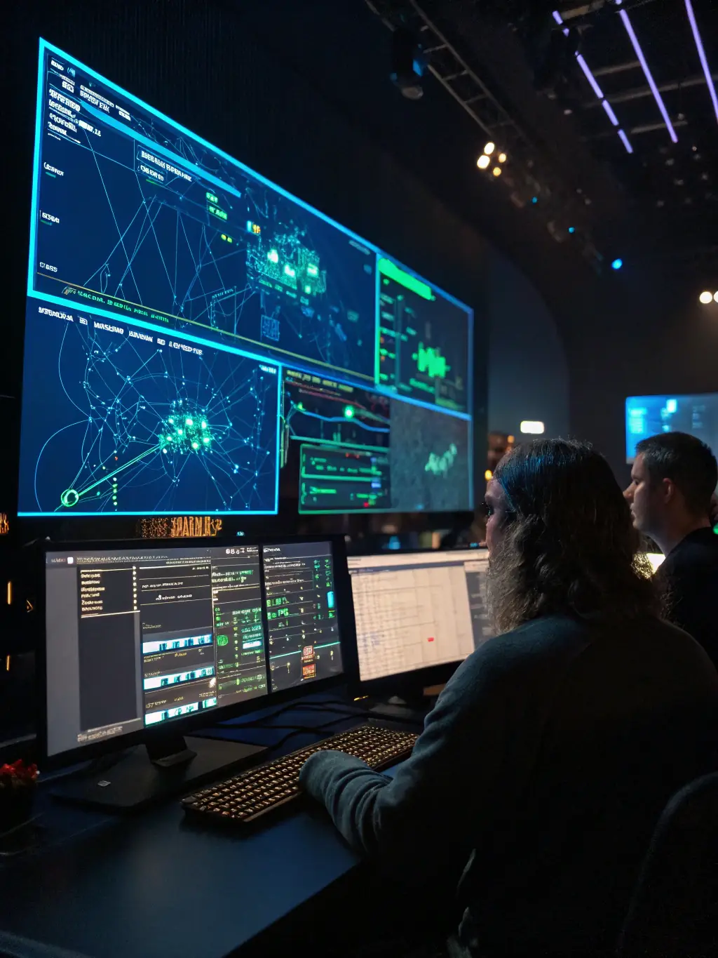 An image depicting a machine learning model being trained on a computer, showcasing the complexity and power of machine learning algorithms.